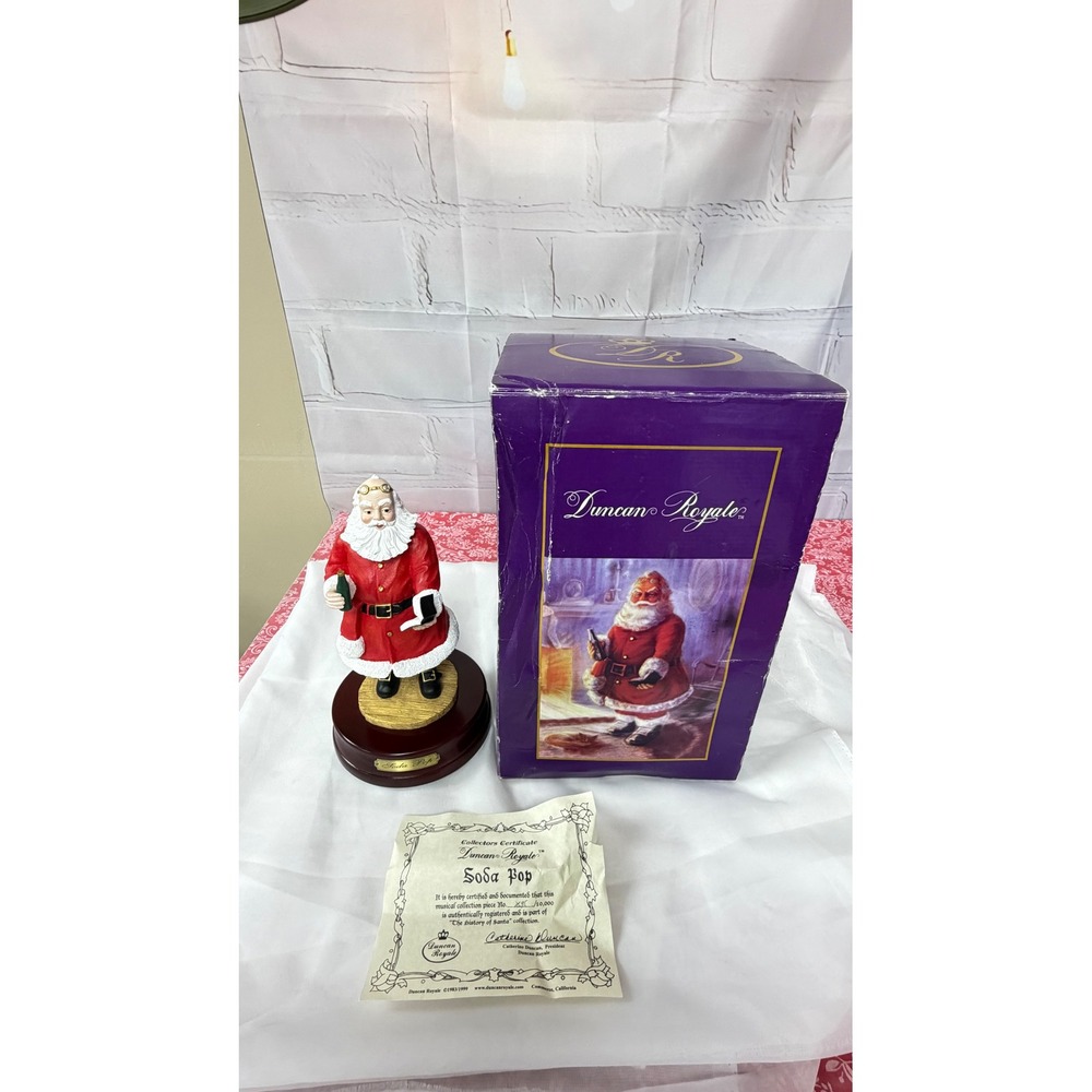Duncan Royale Soda Pop Santa Musical Figurine History of Santa Limited Edition